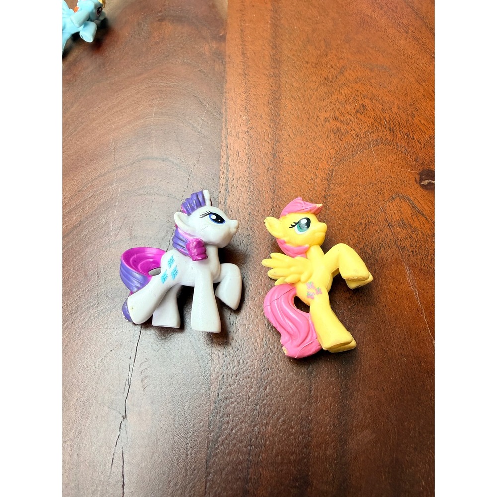 My Little Pony G4 Blind Bag Figures Rarity Fluttershy Hasbro 2010 Mini Lot 2in
